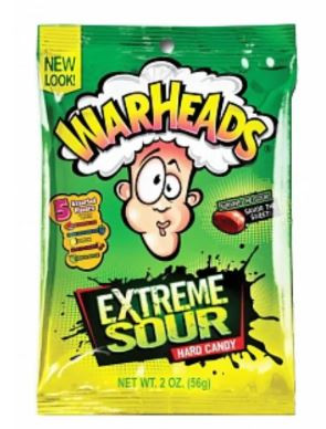 WarHeads Hard Candy Extreme Sour Cukorka 56g