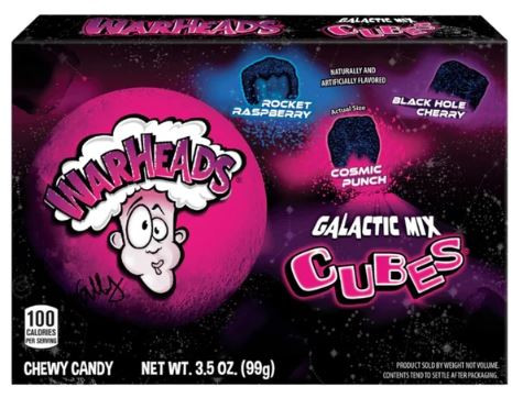 WarHeads Cubes Galactic Mix Cukorka dobozban 99g