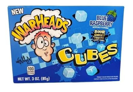 WarHeads Cubes Blue Raspberry Cukorka dobozban 85g