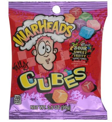 WarHeads Cubes Sour Cukorka, zacskós, 99g