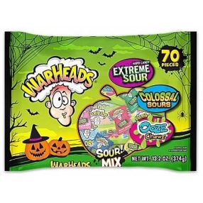   WarHeads Sour Mix 70 pieces Gyümölcsös cukorka válogatás, zacskós, 374g