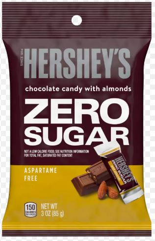 Hershey's ZERO Almonds Cukormentes tejcsokoládé mandulával, édesítőszerrel 85g