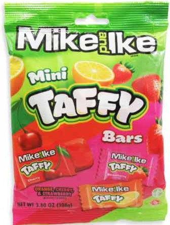 Mike and Ike Mini Taffy Bars 108g