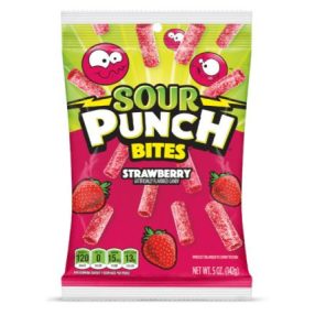 Sour Punch Bites Strawberry savanyú gumicukor 142g