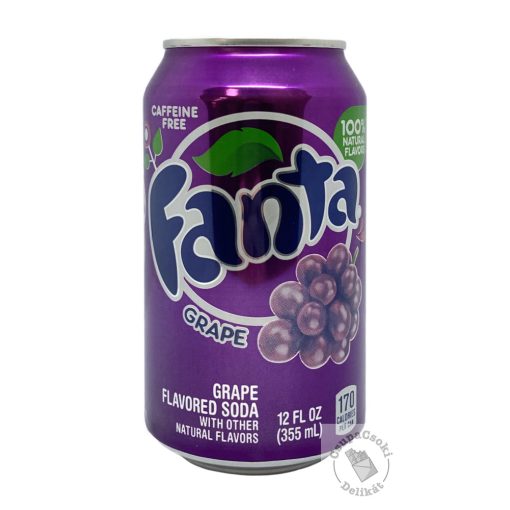 Fanta Grape Szőlő ízesítésű szénsavas amerikai üdítő 355ml