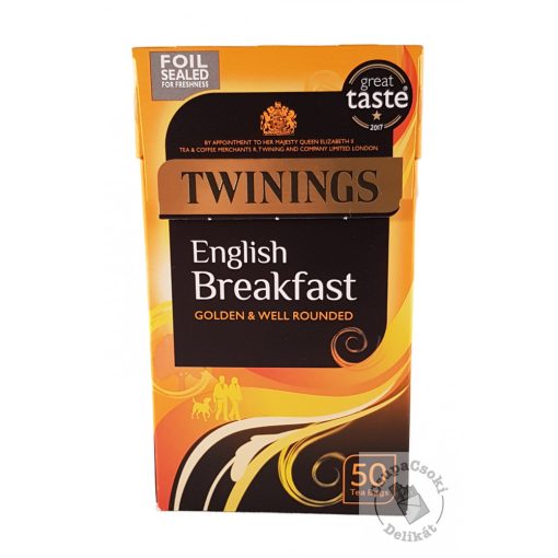 Twinings English Breakfast Fekete tea 50 filter, 125g