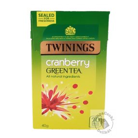   Twinings Cranberry Zöld tea vörösáfonya ízesítéssel 20 filter, 40g