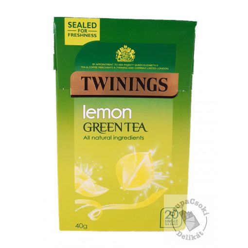 Twinings Lemon Zöld tea citrom ízesítéssel 20 filter, 40g 