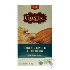   Celestial Organic Ginger&Turmeric Bio gyömbér-kurkuma tea 20 filter 29g