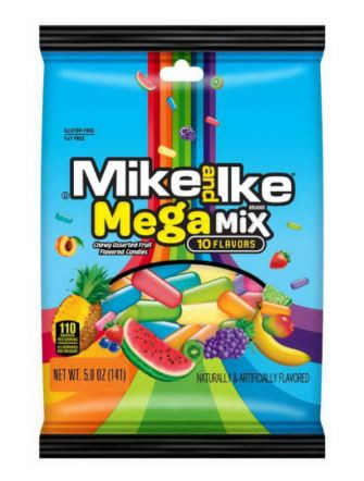 Mike and Ike Mega Mix Cukorka válogatás, zacskós 141g