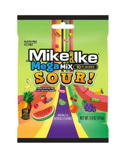 Mike and Ike Mega Mix Sour Cukorka válogatás, zacskós 141g