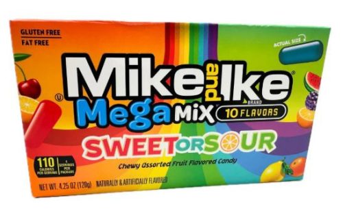 Mike and Ike Mega Mix Sweet or Sour Cukorka válogatás 120g