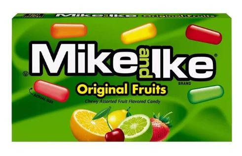 Mike and Ike Original Fruits Cukorka válogatás 120g