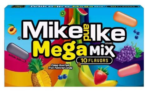 Mike and Ike Mega Mix Cukorka válogatás 120g
