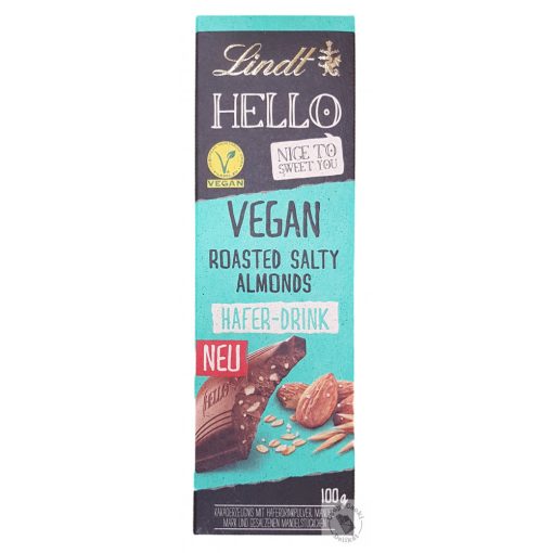 Lindt Hello Vegan Roasted Salty Almond Tejmentes sós-mandulás csokoládé 100g