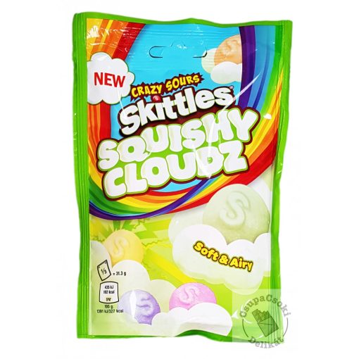 Skittles Squishy Cloudz Sourz Gyümölcsös savanyú cukorka 94g