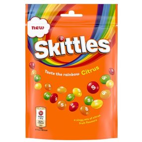 Skittles Citrus Cukorka gyümölcsös ízesítéssel 136g
