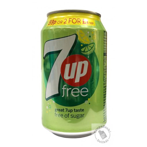 7UP Free Cukormentes szénsavas üdítő 330ml