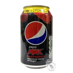   PepsiMax Cukormentes málnás szénsavas üdítő édesítőszerekkel 330ml 