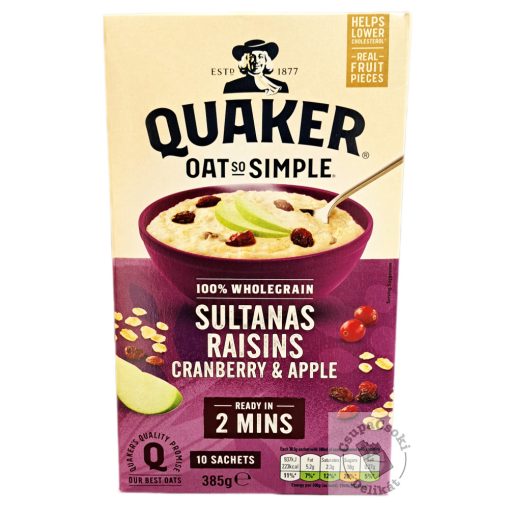 Quaker Oat So Simple Sultanas Raisins Cranberry Zabkása 10 tasak 385g
