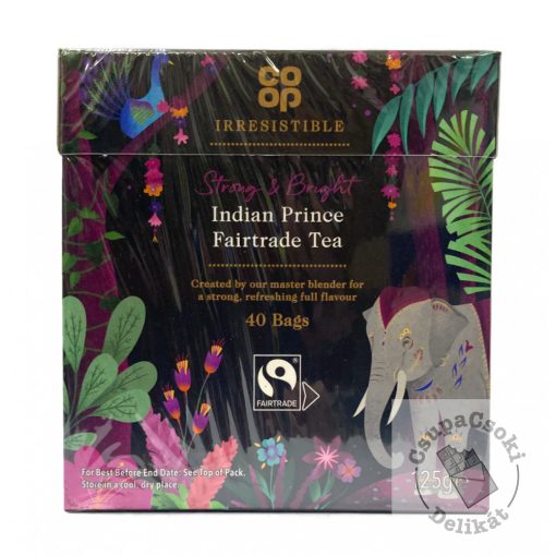 Co-op Indian Prince Fairtrade fekete tea, 50 filter, 125g