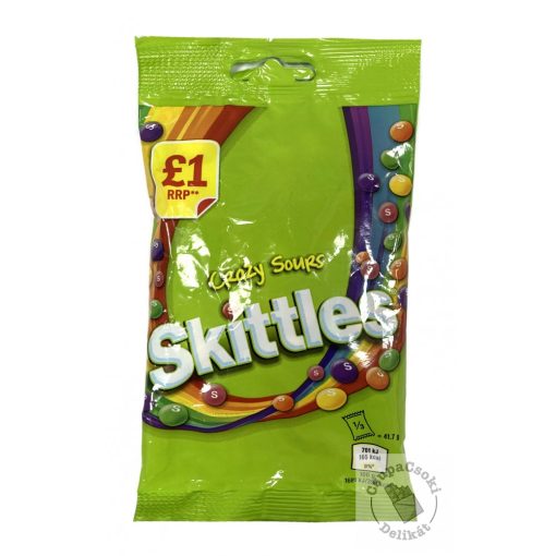 Skittles Sours Cukorka savanyú ízesítéssel 125g