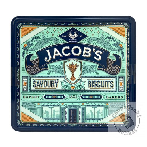 Jacob's Sós kekszválogatás fémdobozban 300g