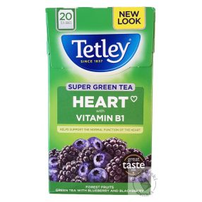   Tetley Super Green Heart B1 Zöld tea B1 vitaminnal, áfonyával és szederrel 20 filter 40g