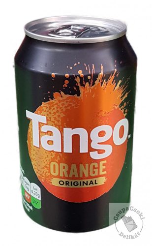 Tango Orange Narancs ízesítésű szénsavas üdítő cukorral és édesítőszerekkel 330ml 
