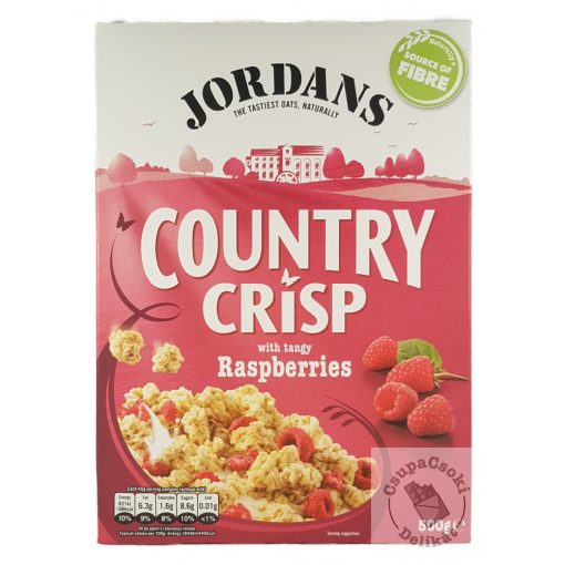 Jordans Country Crisp Raspberries Gabonapehely málnával 500g
