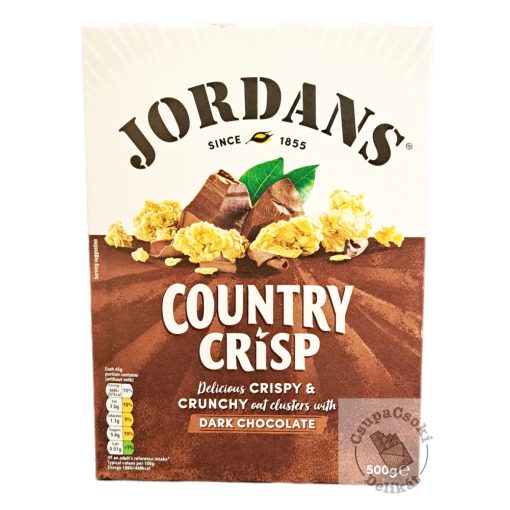 Jordans Country Crisp Chocolate Gabonapehely étcsokoládéval 500g
