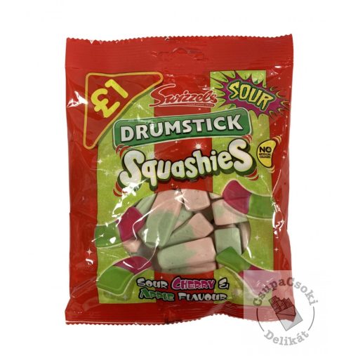 Swizzels Drumstick Sour Cseresznye-alma ízesítésű karamella 131g