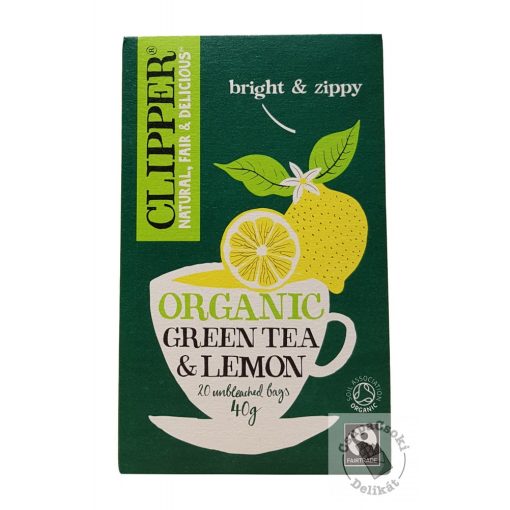 Clipper Green&Lemon Zöld tea citrommal 20 filter 40g
