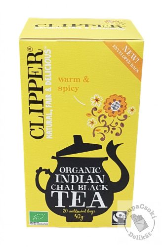 Clipper Bio Indian Chai Fűszeres fekete tea 20 filter, 50g