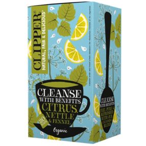   Clipper Cleanse Citrus Nettle&Fennel Bio gyümölcstea, 20 filter, 44g
