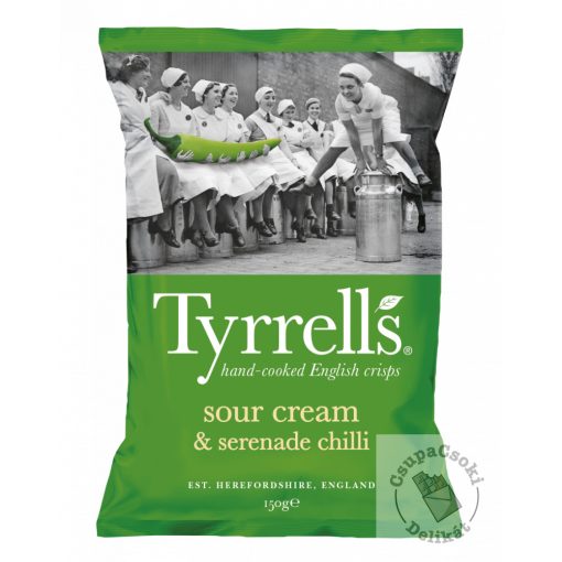 Tyrrell's Sour Cream&Serenade Chilli Burgonyachips tejfölös-chilis 150g