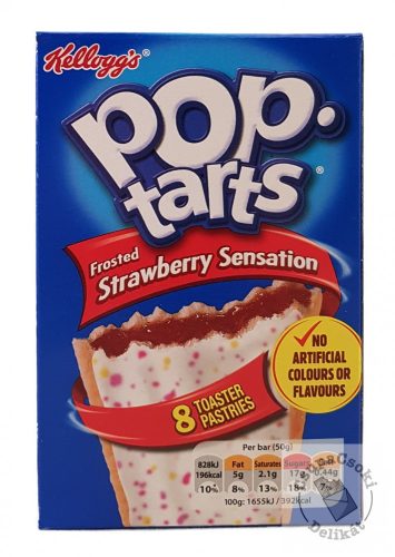 Kelloggs Pop Tarts Strawberry Epres töltött keksz 8 db-os 400g