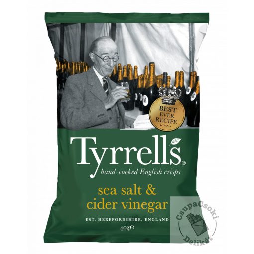 Tyrrell’s Burgonyachips  tengeri sóval és almaecettel 40g
