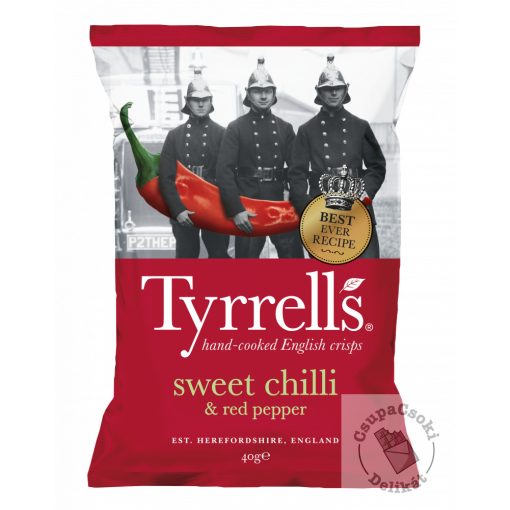 Tyrrell’s Burgonyachips édes chilivel és kaliforniai paprikával 40g