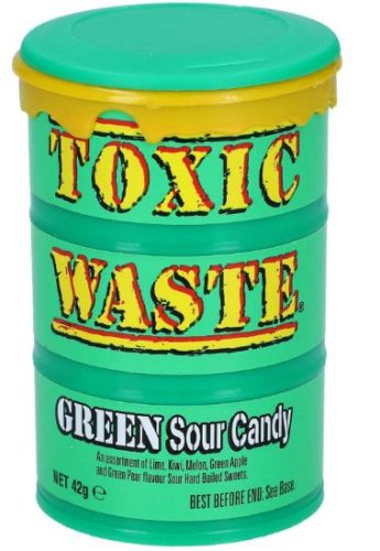 Toxic Waste Hazardously Sour Candy Hordó zöld 42g