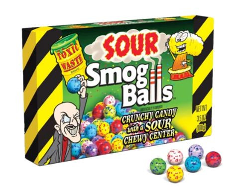 Toxic Waste Sour Smog Balls Savanyú cukorka, dobozos 85g