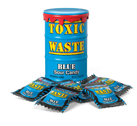 Toxic Waste Hazardously Sour Candy Hordó kék 42g