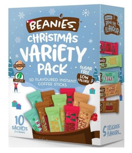 Beanies Variety Christmas Ízesített instant kávé válogatás 10x2g