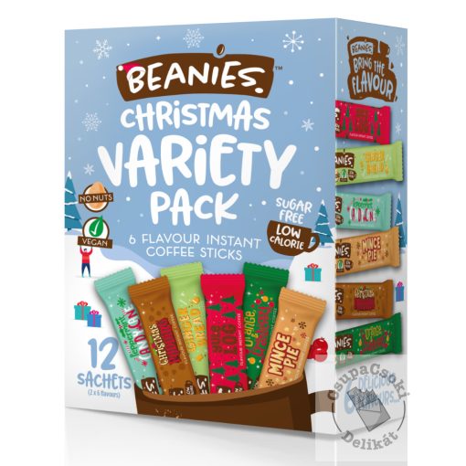 Beanies Variety Christmas Ízesített instant kávé válogatás 12x2g