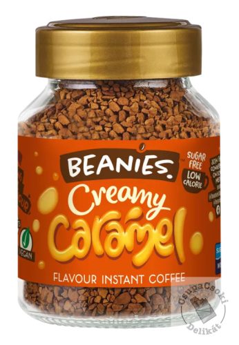 Beanies Creamy Caramel Karamell ízesítésű  azonnal oldódó kávé 50g