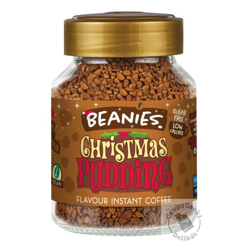 Beanies Christmas Pudding Karácsonyi süti ízesített instant kávé 50g