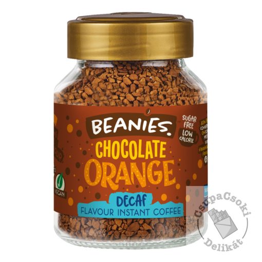 Beanies Koffeinmentes Chocolate Orange Narancsos csoki ízesítésű azonnal oldódó kávé 50g