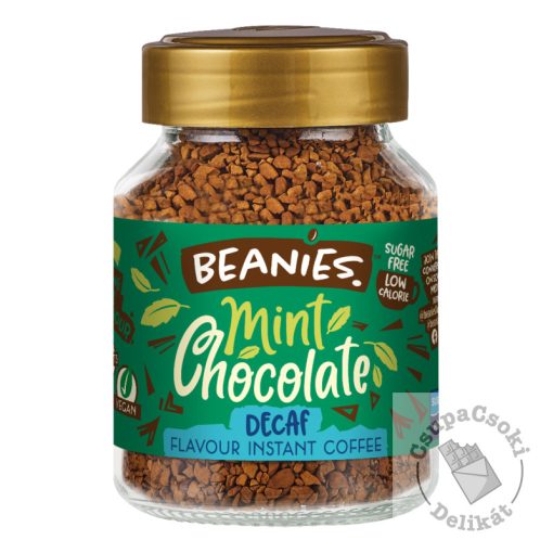 Beanies Mint Chocolate Mentás-csoki ízesítésű koffeinmentes azonnal oldódó kávé 50g