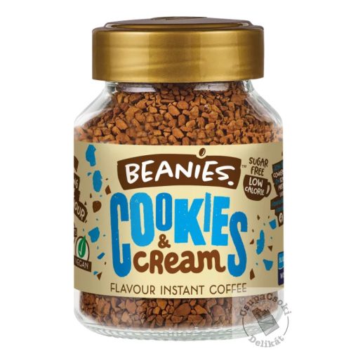 Beanies Cookies&Cream Kekszes ízesítésű azonnal oldódó kávé 50g