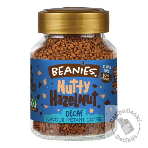 Beanies Koffeinmentes Nutty Hazelnut Ízesített instant kávé 50g